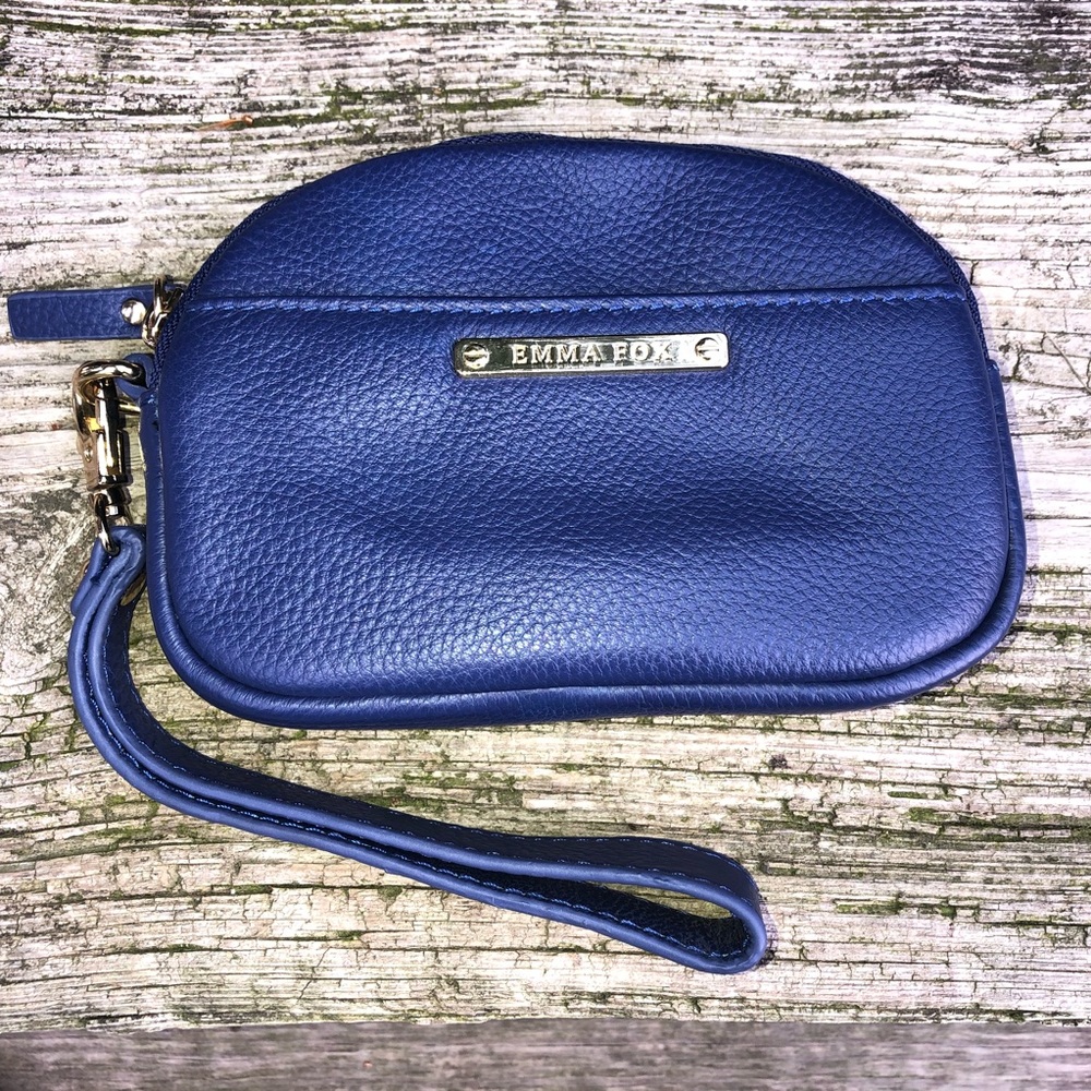 Emma Fox Royal Blue Leather Wristlet